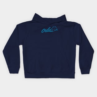 October Cerulean Dog Kids Hoodie